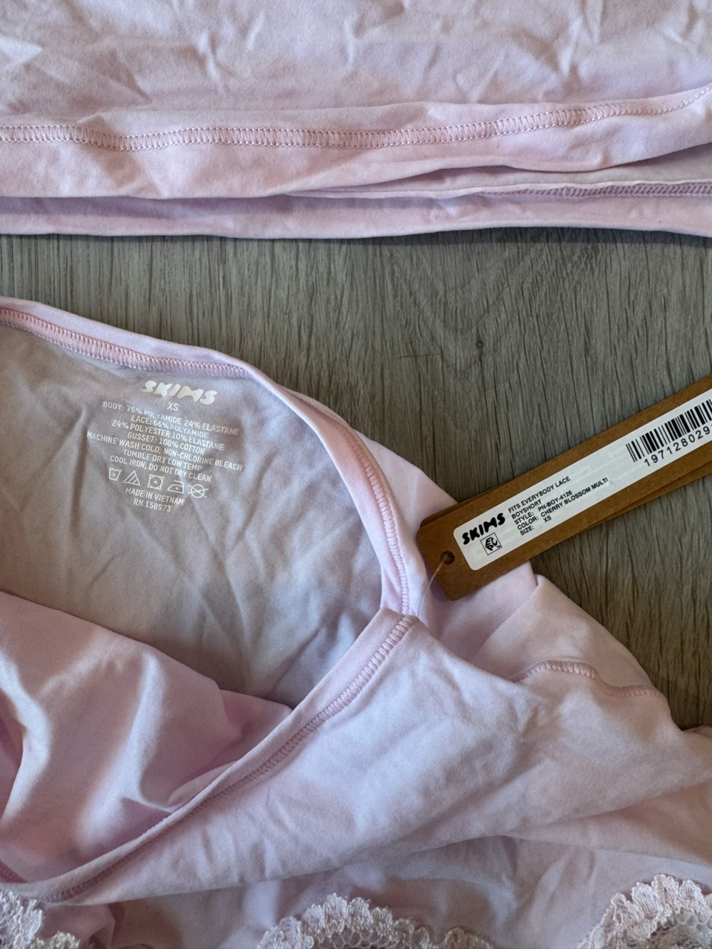 SKIMS Light Pink Lace-Trim Camisole & Shorts Set - Picture 2 of 3
